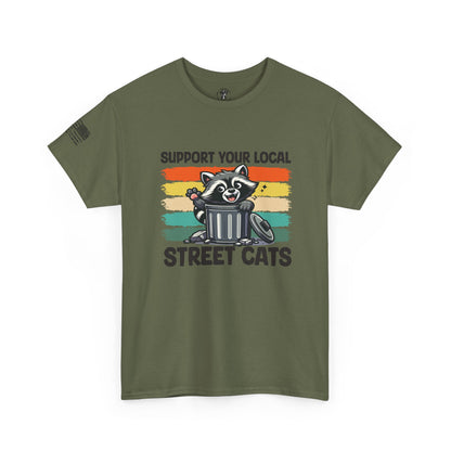 OIllie's: 'Support Your Local Street Cats' - 100% Cotton T-Shirt