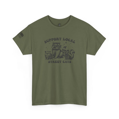Ollie's: 'Support Local Street Cats' - 100% Cotton T-Shirt
