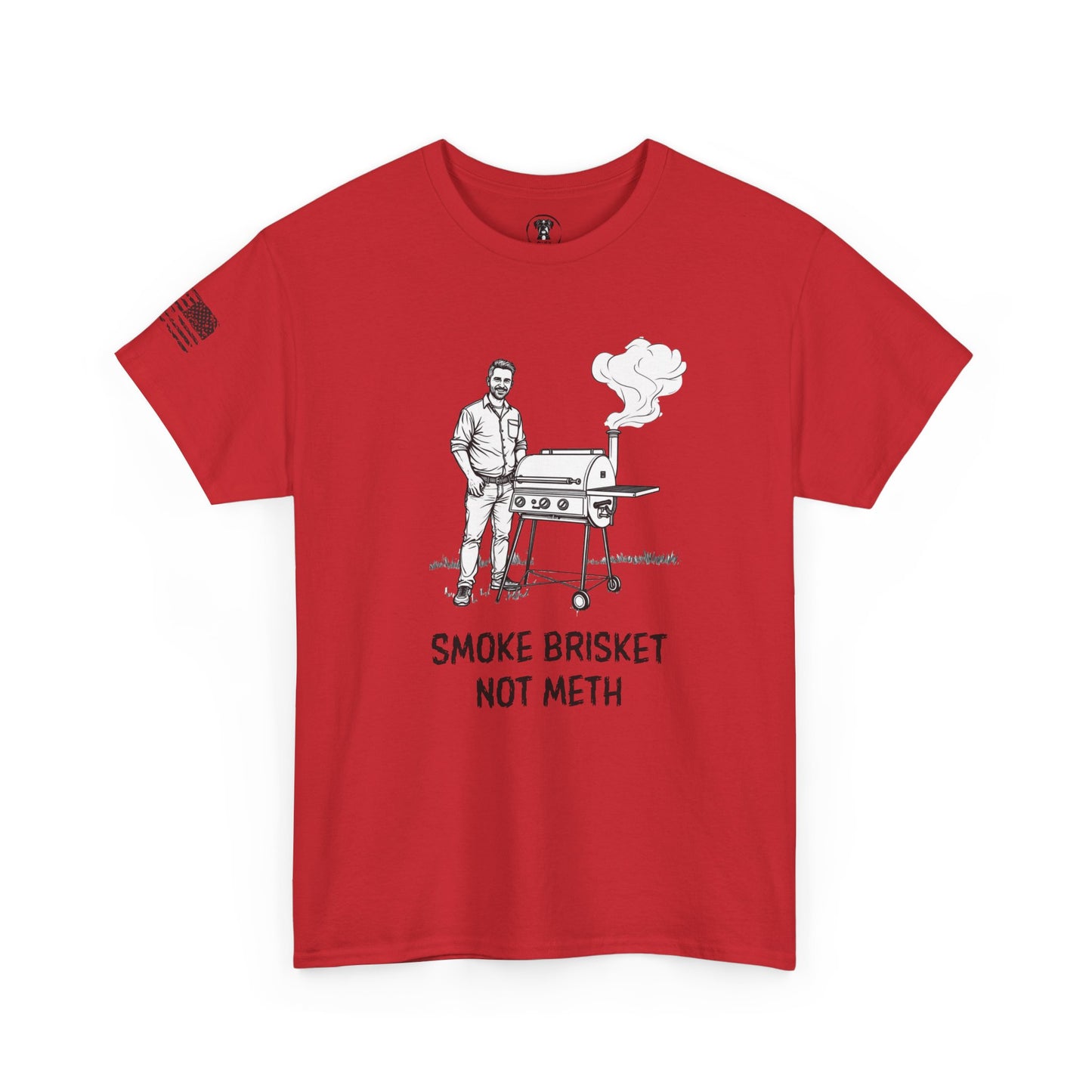 Ollie's: Smoke Brisket Not Meth T-Shirt 100% Cotton