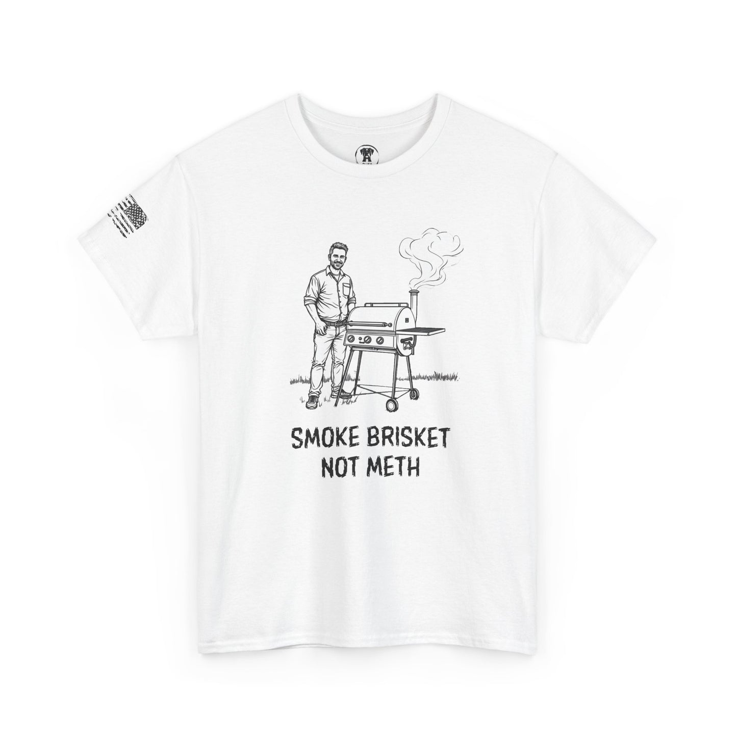 Ollie's: Smoke Brisket Not Meth T-Shirt 100% Cotton