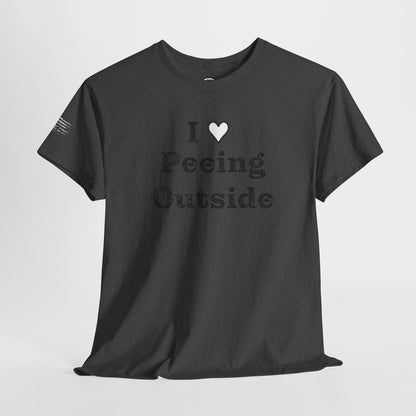 Ollie's: 'I Love Peeing Outside' - 100% Cotton T-shirt