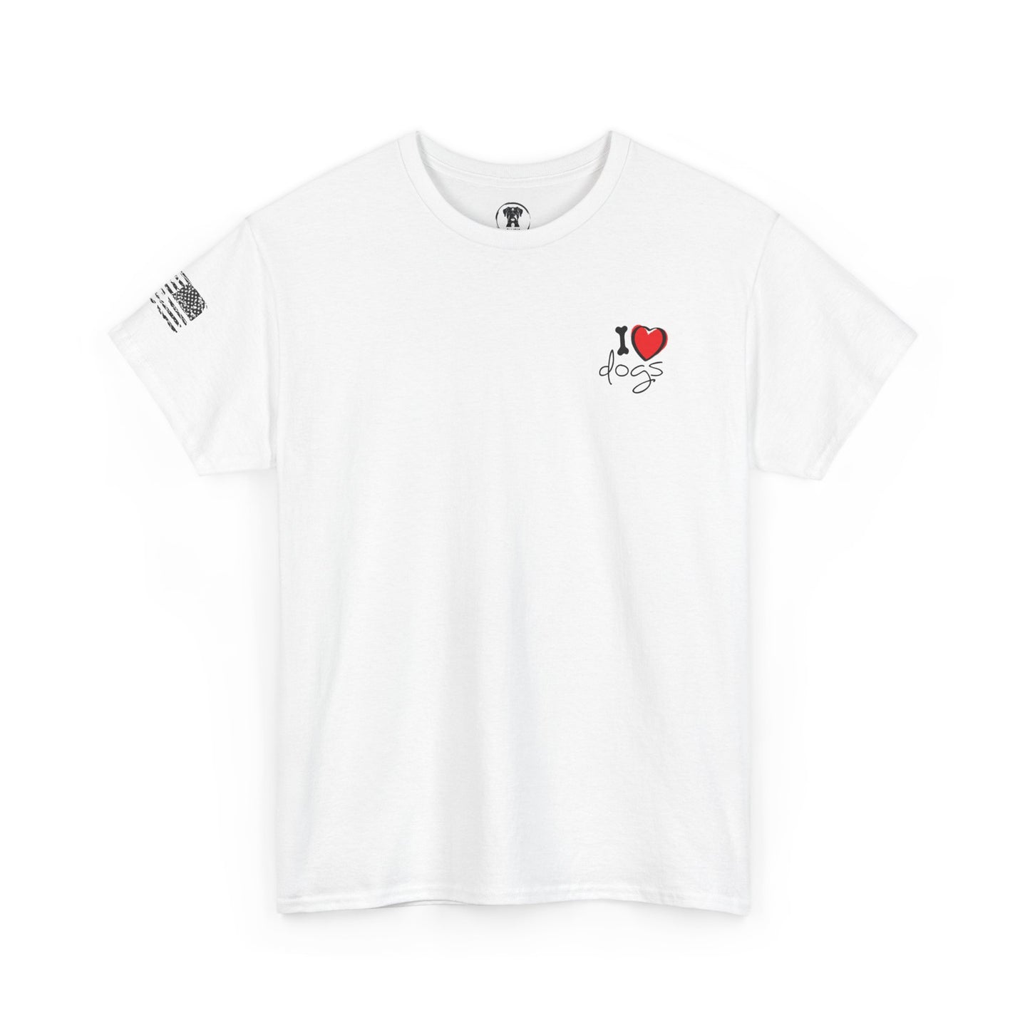 Ollie's: I Love Dogs Woof T Shirt - 100% Cotton