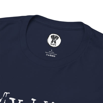Ollie's: My Wife Beats Me T-Shirt, Dark - 100% Cotton