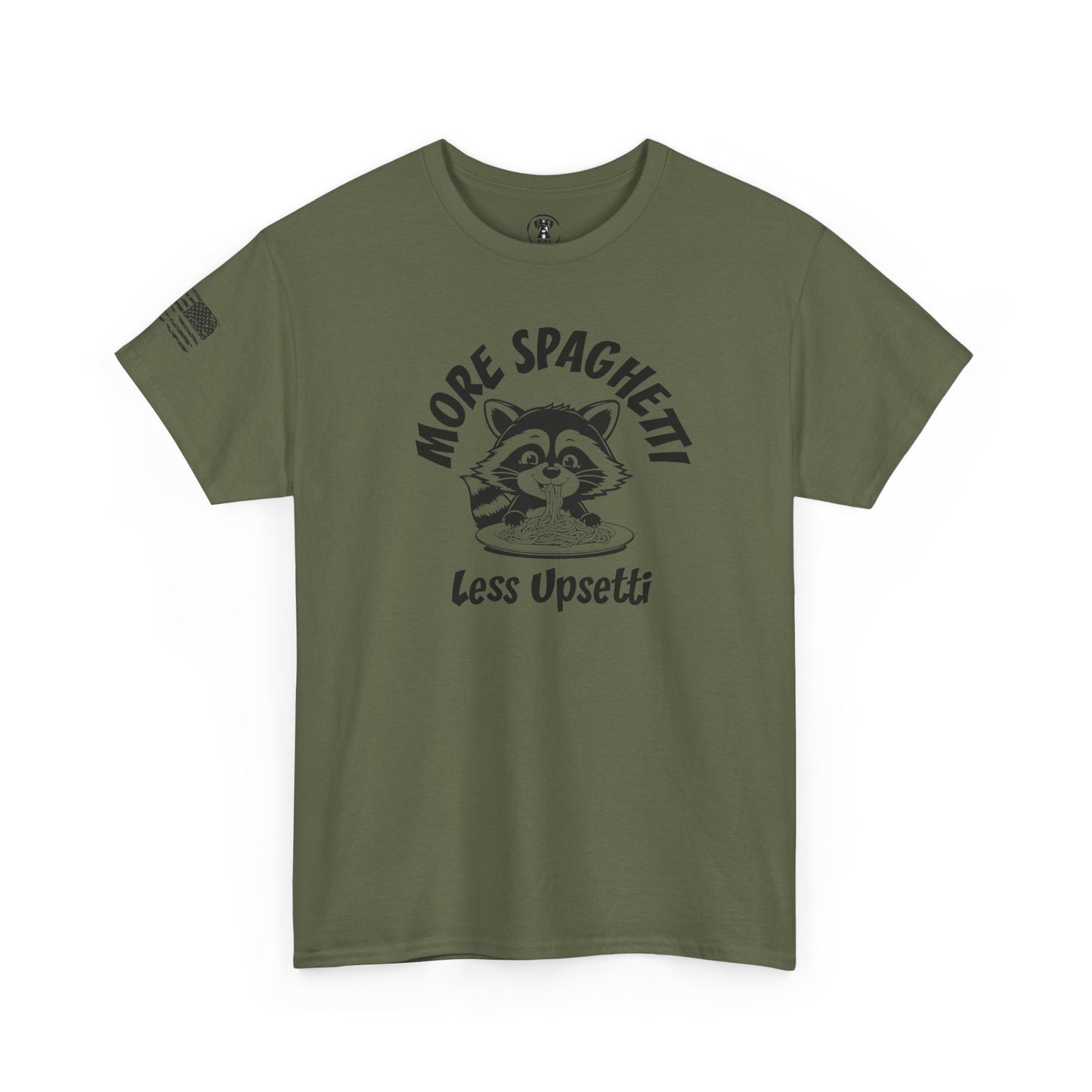 Ollie's: 'More Spaghetti Less Upsetti'- 100% Cotton T-shirt.