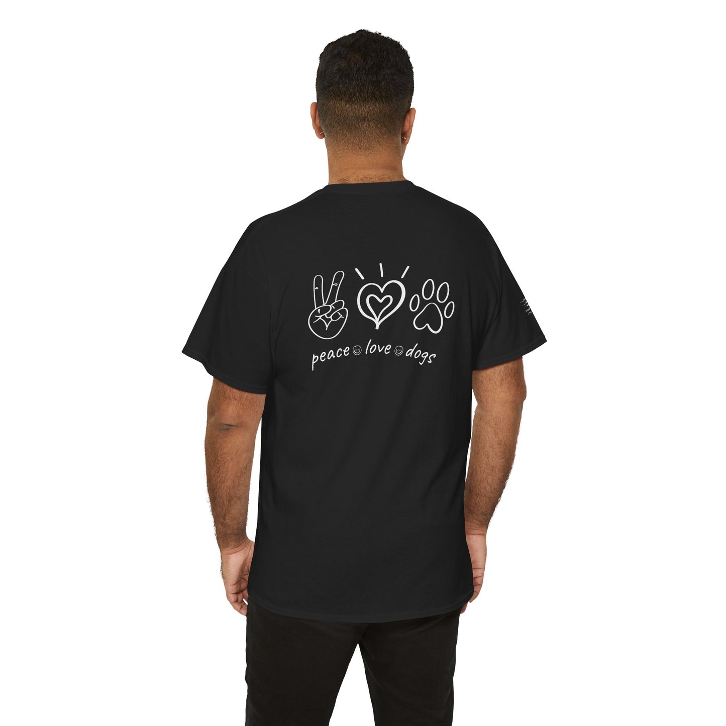 Ollie's: Peace Love Dogs T-Shirt, 100% Cotton