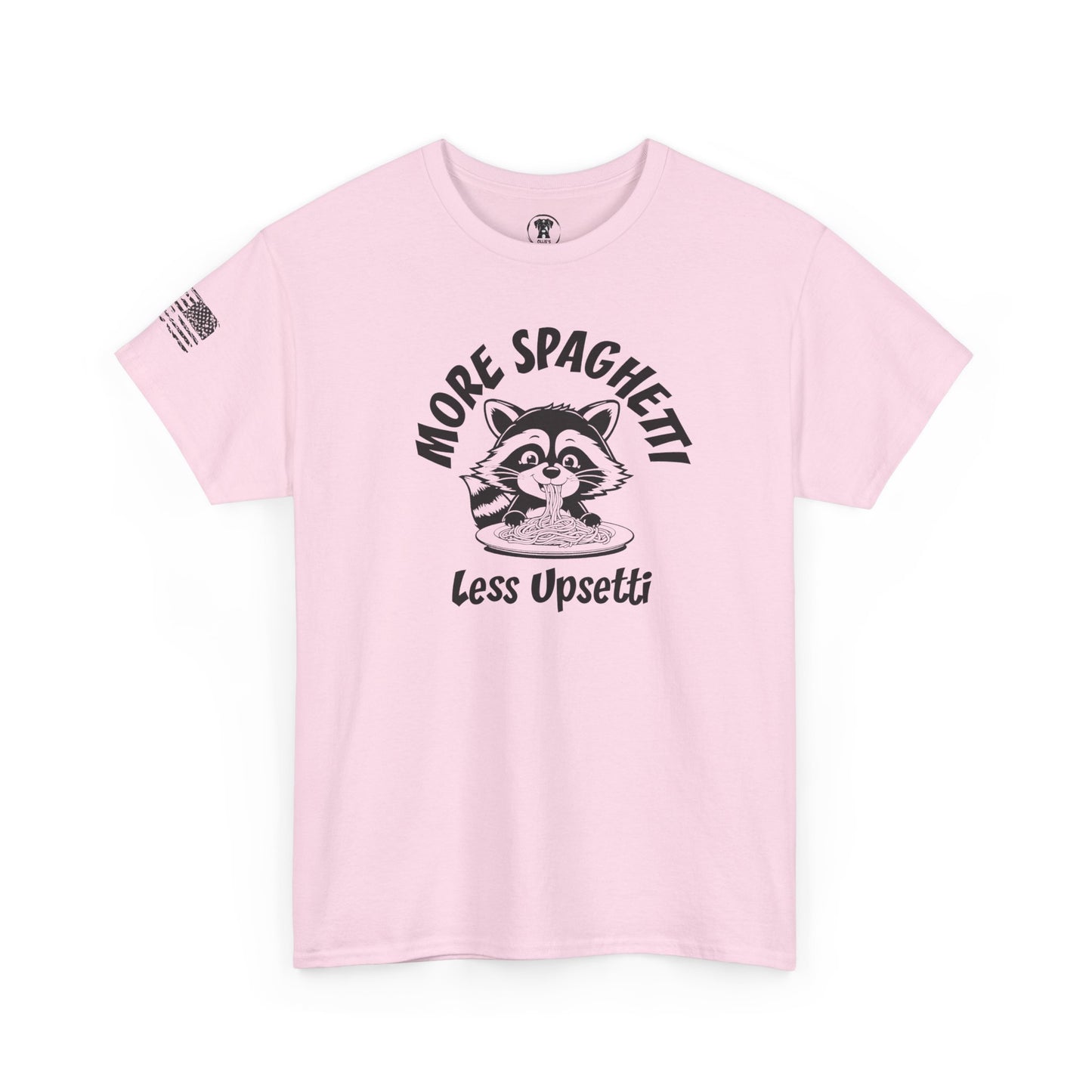 Ollie's: 'More Spaghetti Less Upsetti'- 100% Cotton T-shirt.