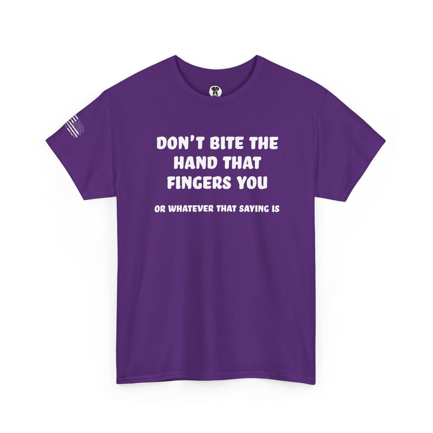 Ollie's: "Don't Bite The Hand That Fingers You" - 100% Cotton Graphic T-Shirt