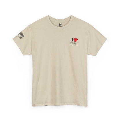 Ollie's: I Love Dogs Woof T Shirt - 100% Cotton