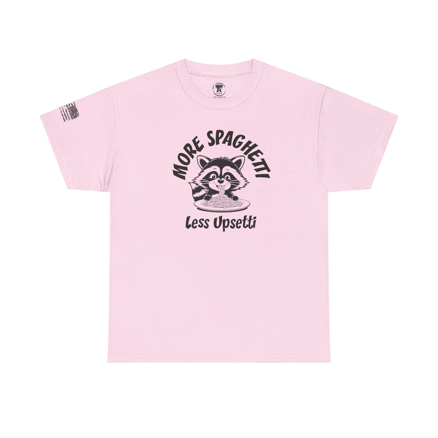 Ollie's: 'More Spaghetti Less Upsetti'- 100% Cotton T-shirt.