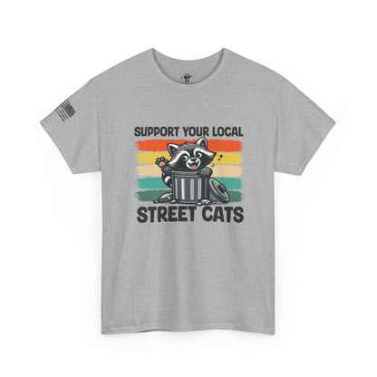 OIllie's: 'Support Your Local Street Cats' - 100% Cotton T-Shirt