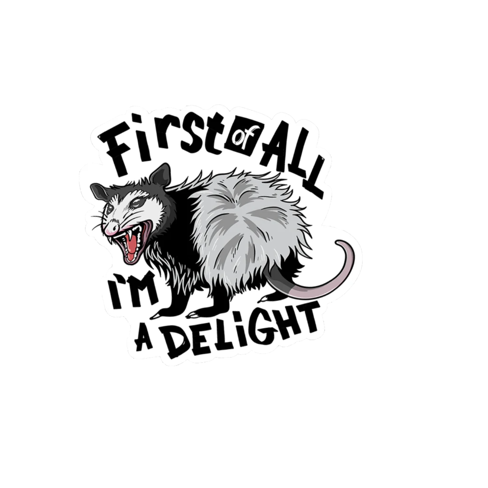Durable vinyl die-cut A Delight Sticker
