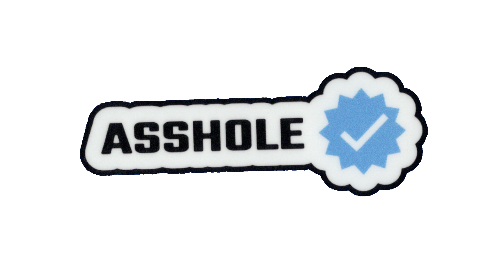 Durable vinyl, die-cut A_Hole Sticker