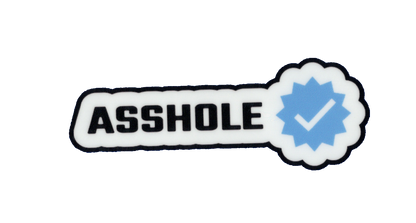 Durable vinyl, die-cut A_Hole Sticker