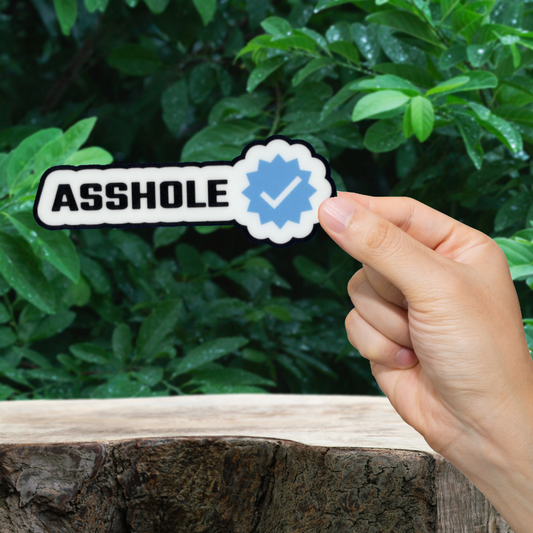 Durable vinyl, die-cut A_Hole Sticker