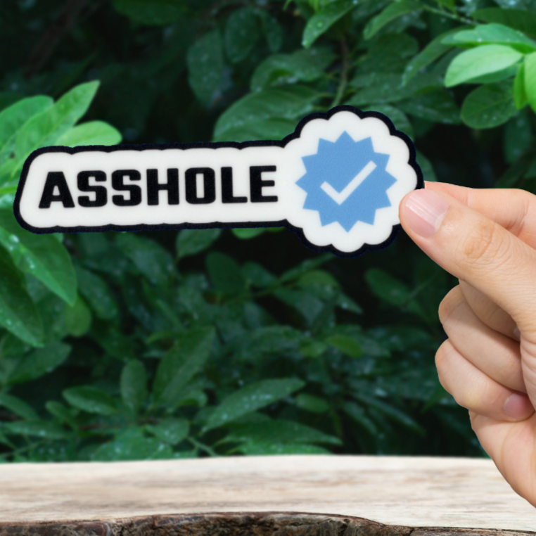 Durable vinyl, die-cut A_Hole Sticker