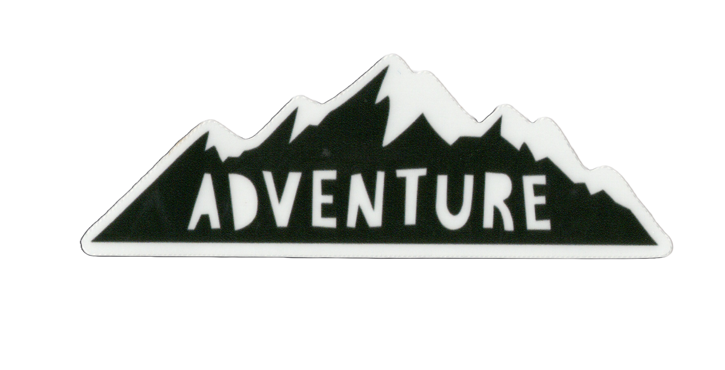 Durable vinyl die-cut Adventure Sticker