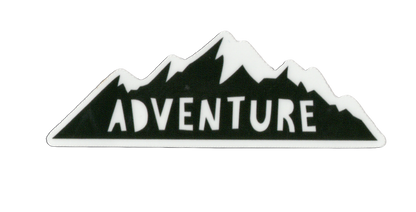 Durable vinyl die-cut Adventure Sticker