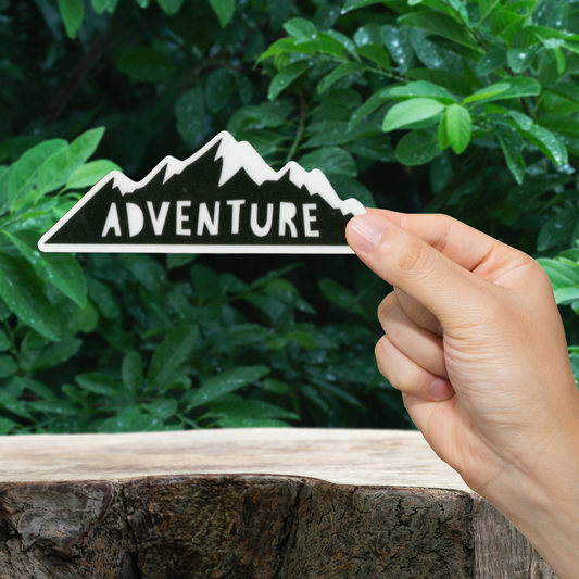 Durable vinyl die-cut Adventure Sticker
