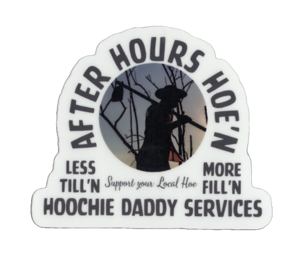 Durable vinyl die-cut After Hours Sticker