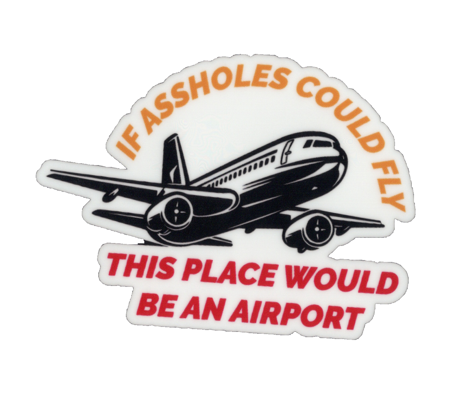 Durable vinyl die-cut Airport Sticker