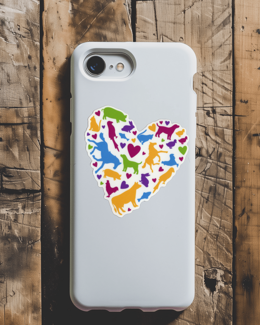 Animal Heart Sticker