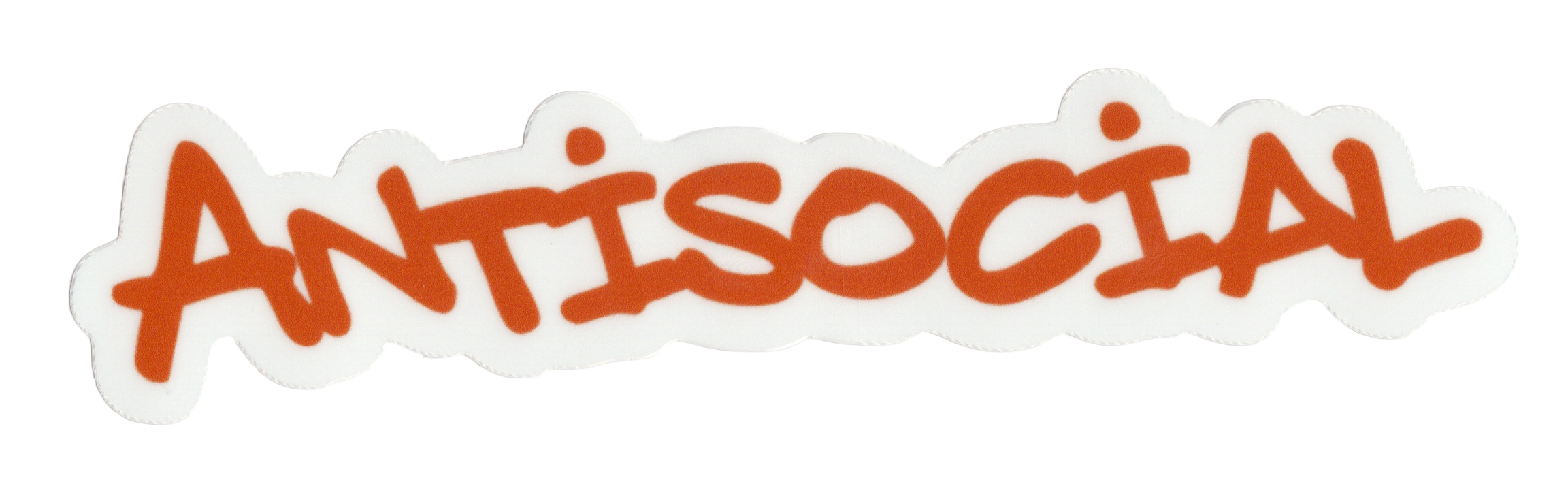 Durable vinyl die-cut Antisocial Sticker