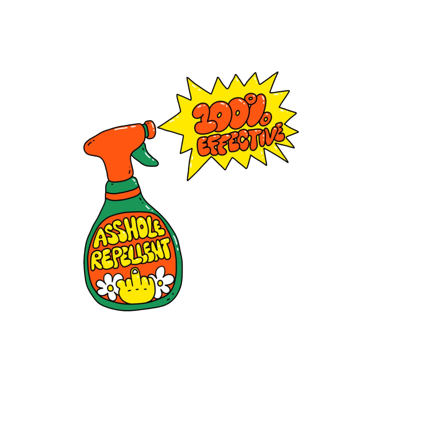 Durable, die-cut Asshole Repellent Sticker