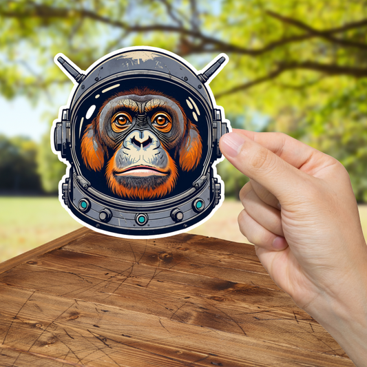 Astro Gorilla Sticker - Durable, Vinyl