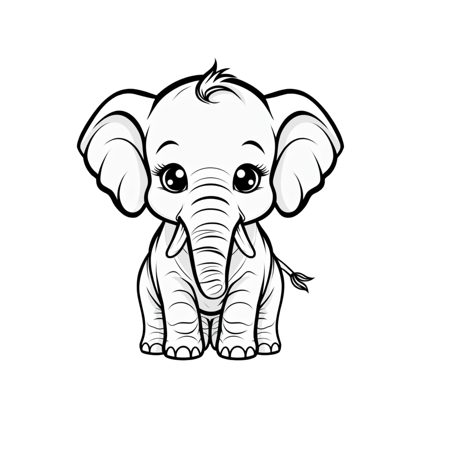Durable vinyl die-cut Baby Elephant Sticker
