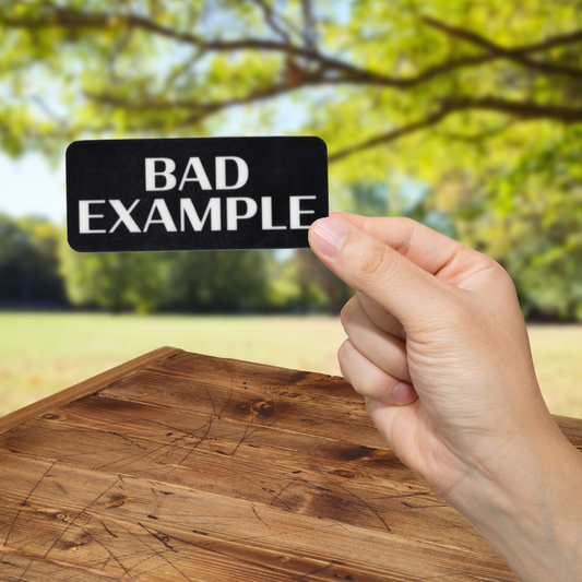 Bad Example Sticker - Durable, Vinyl