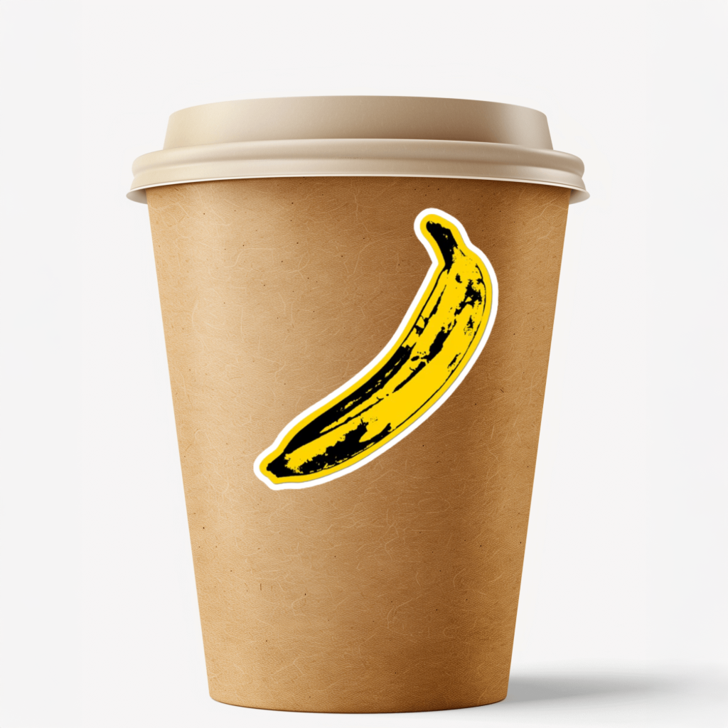 Durable vinyl, die-cut Banana Sticker