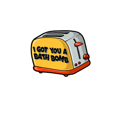 Durable vinyl die-cut Bath Bomb Sticker