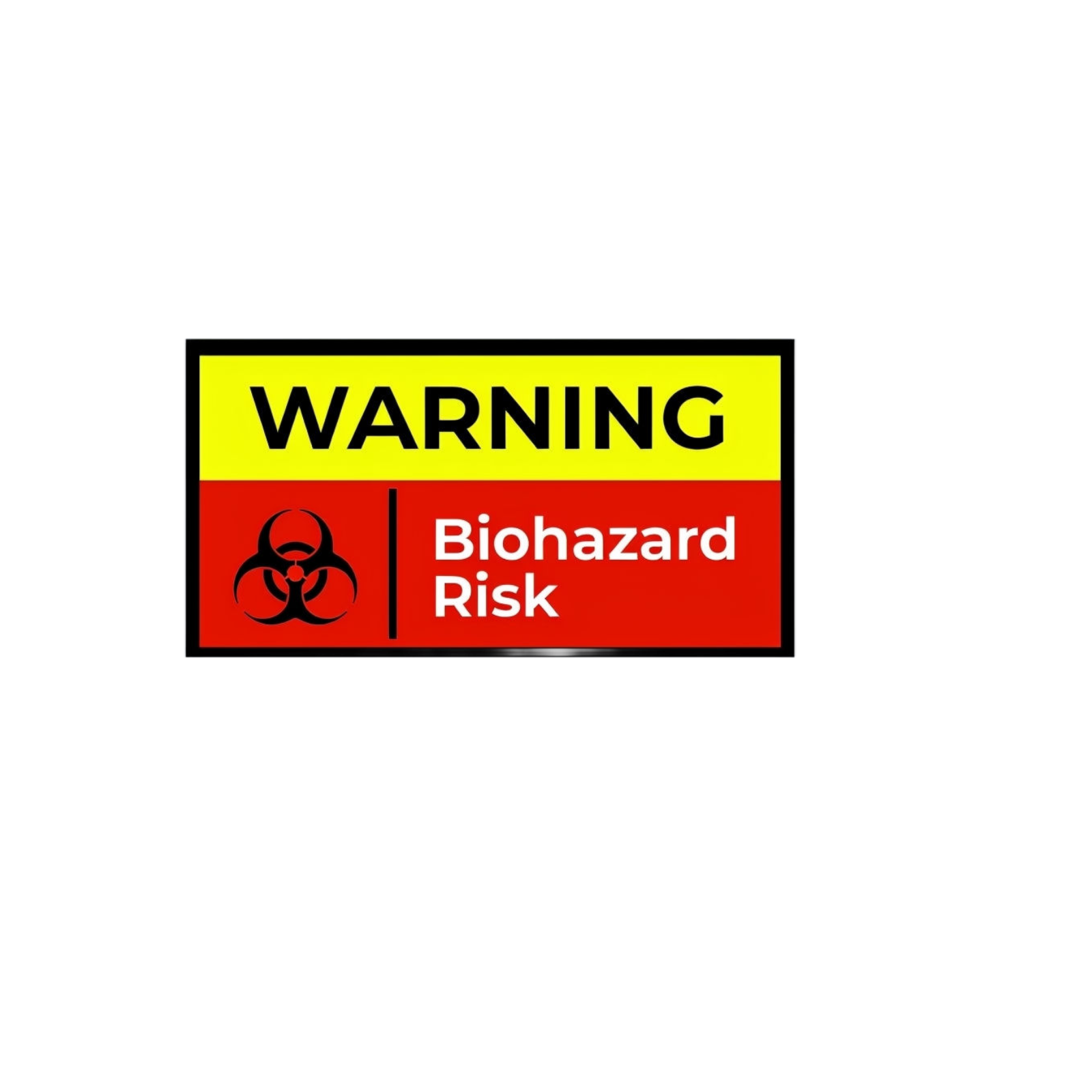Durable vinyl die-cut Biohazard Sticker