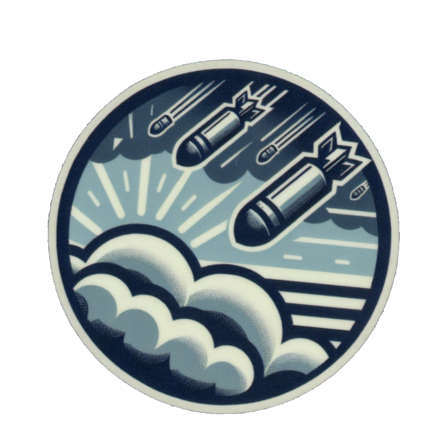 Durable vinyl, die-cut Bombs 1 Sticker