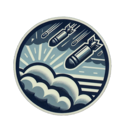 Durable vinyl, die-cut Bombs 1 Sticker