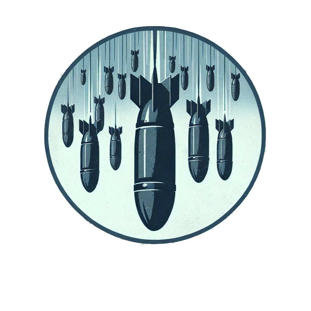 Durable vinyl, die-cut Bombs 2 Sticker