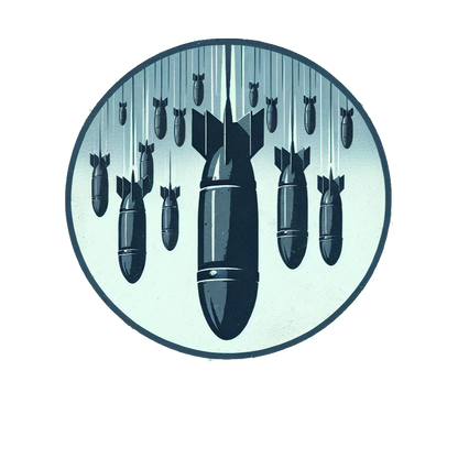 Durable vinyl, die-cut Bombs 2 Sticker
