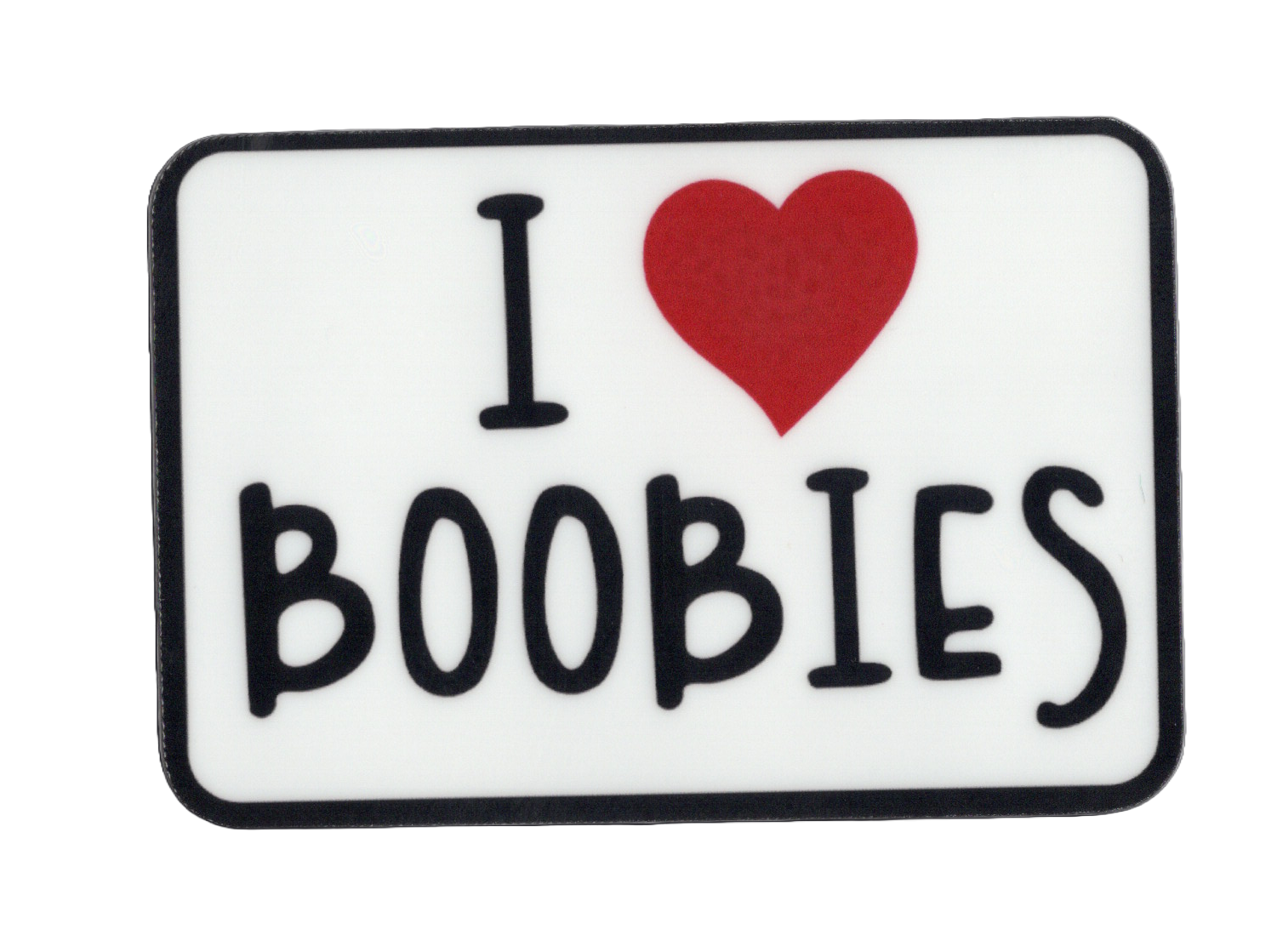Durable vinyl, die-cut Boobies Sticker