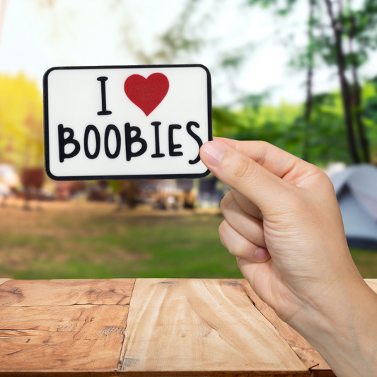 I Love Boobies Sticker - Durable, Vinyl