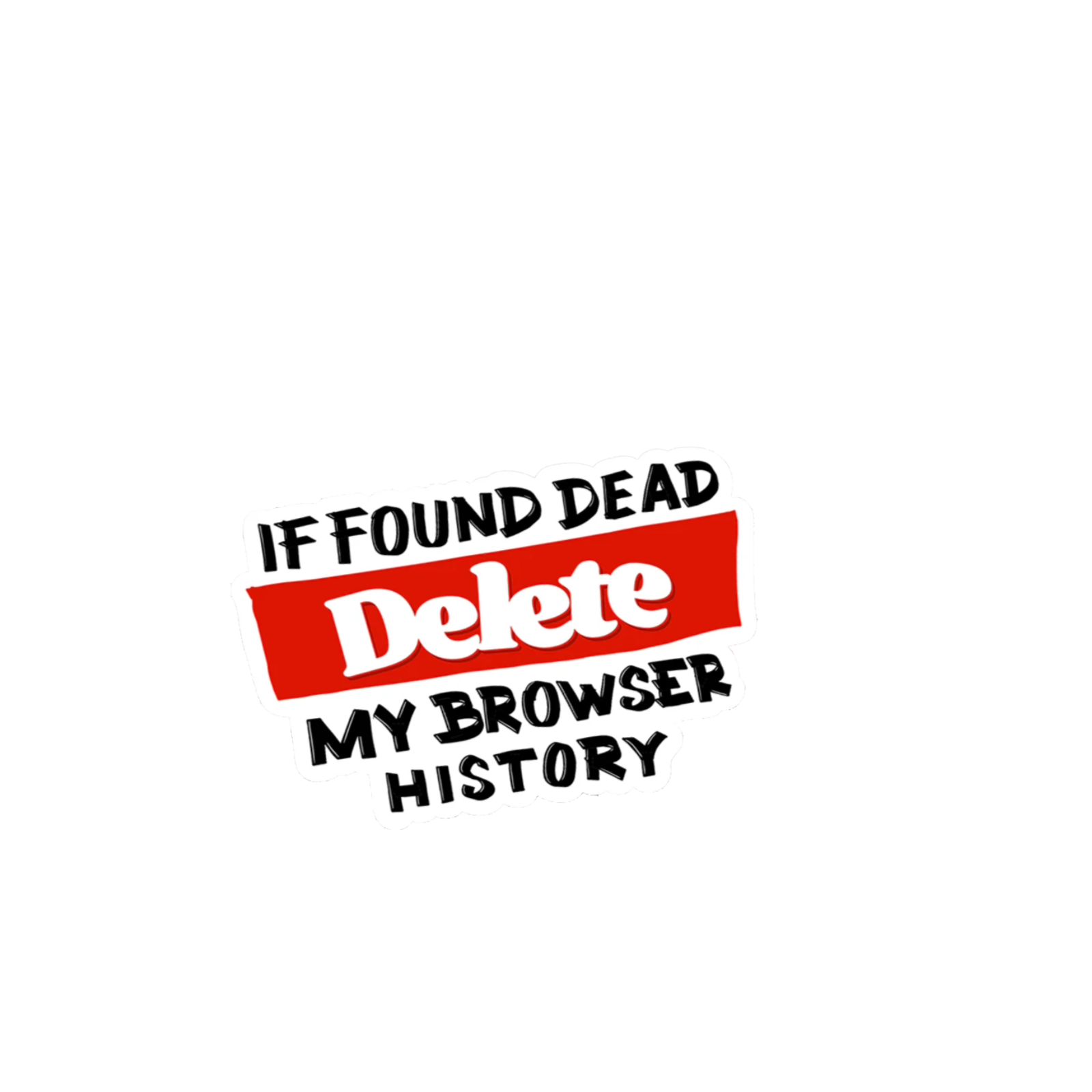 Durable vinyl die-cut Browser Sticker