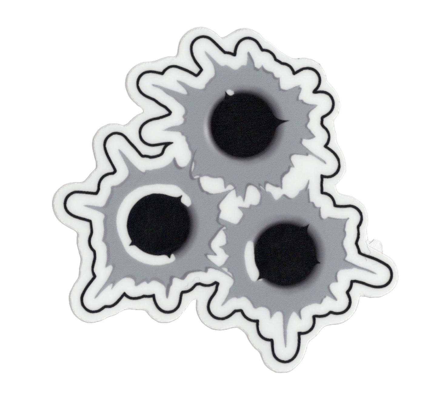 Durable vinyl, die-cut Bullet Holes Sticker