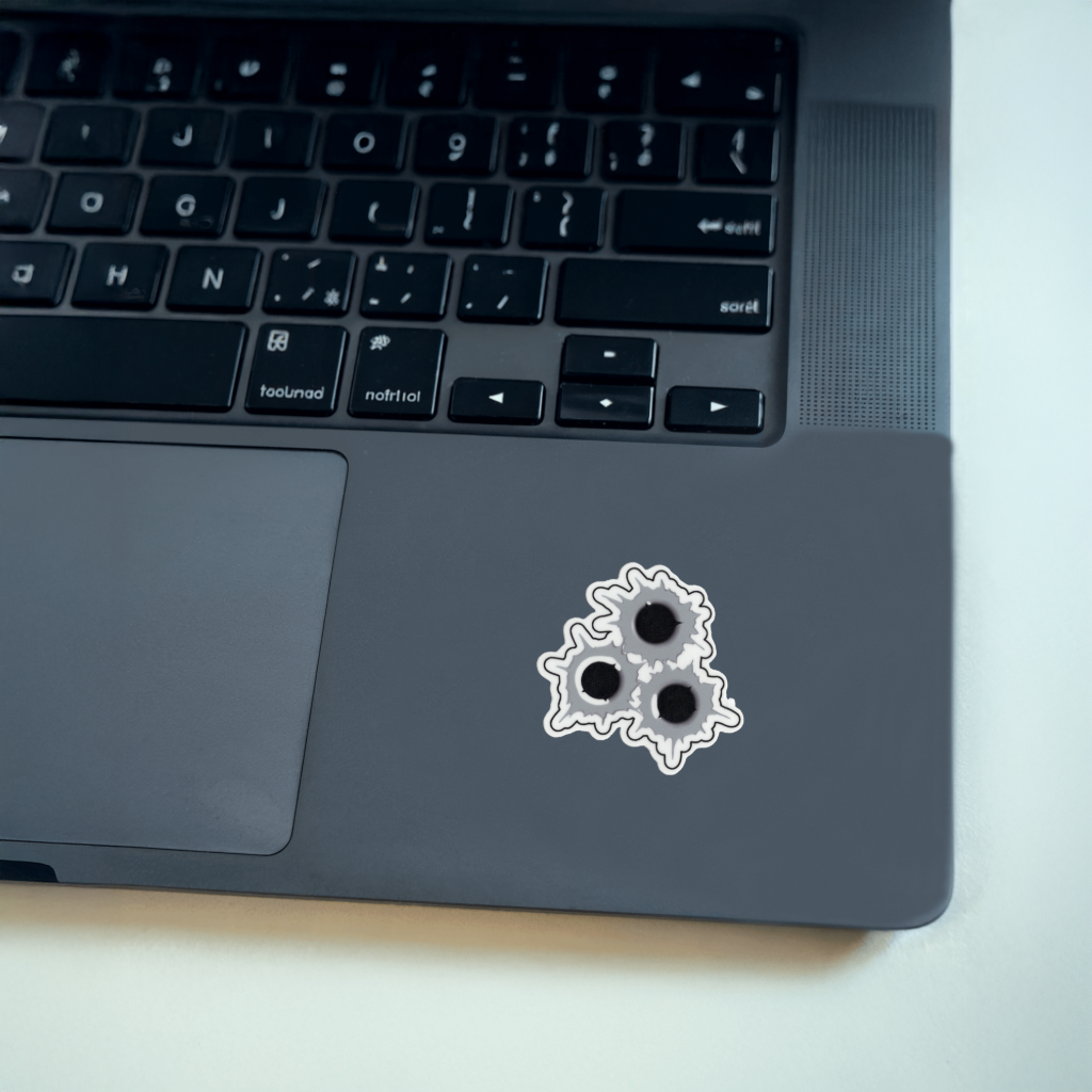 Durable vinyl, die-cut Bullet Holes Sticker