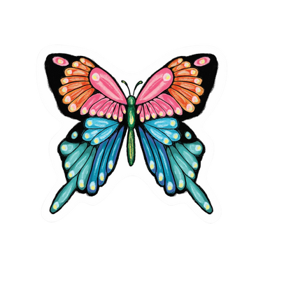 Durable vinyl, die-cut Butterfly Art 1 Sticker