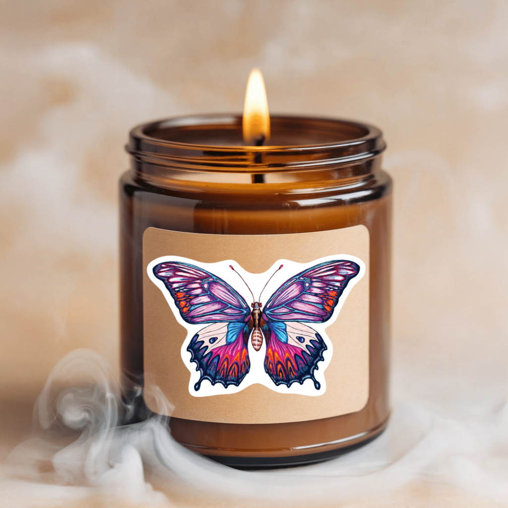 Our Artistic Butterfly Sticker 2!  Unique, high-quality, vinyl, die-cut sticker.