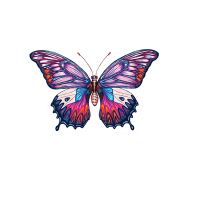 Our Butterfly Art 2 Sticker!  Unique, high-quality, vinyl, die-cut, eco-friendly stickers.