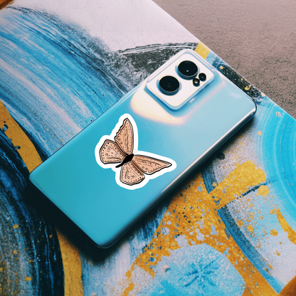 Durable, vinyl, die-cut, Pastel Butterfly Sticker 2.