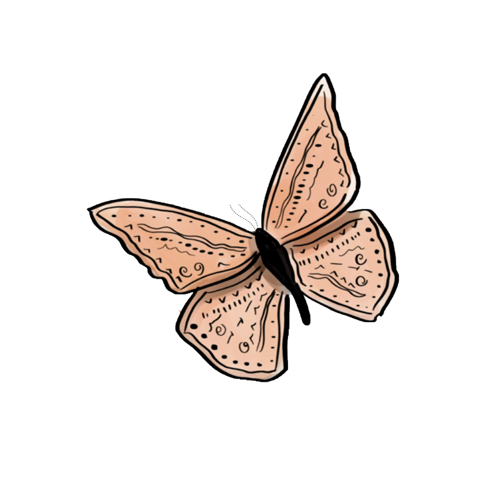 Durable vinyl, die-cut Butterfly Pastel 2 Sticker