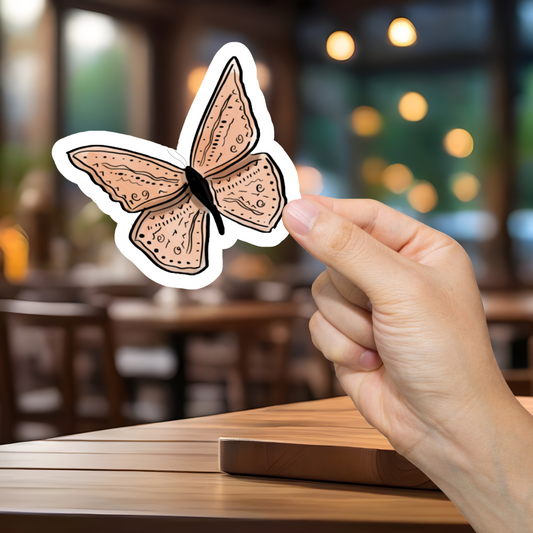 Pastel Butterfly Sticker 2 - Durable, Vinyl