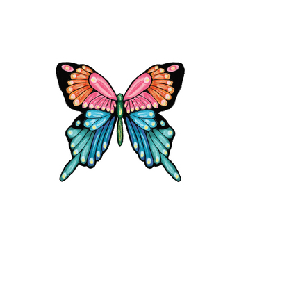 Durable vinyl, die-cut Butterfly Pastel Sticker