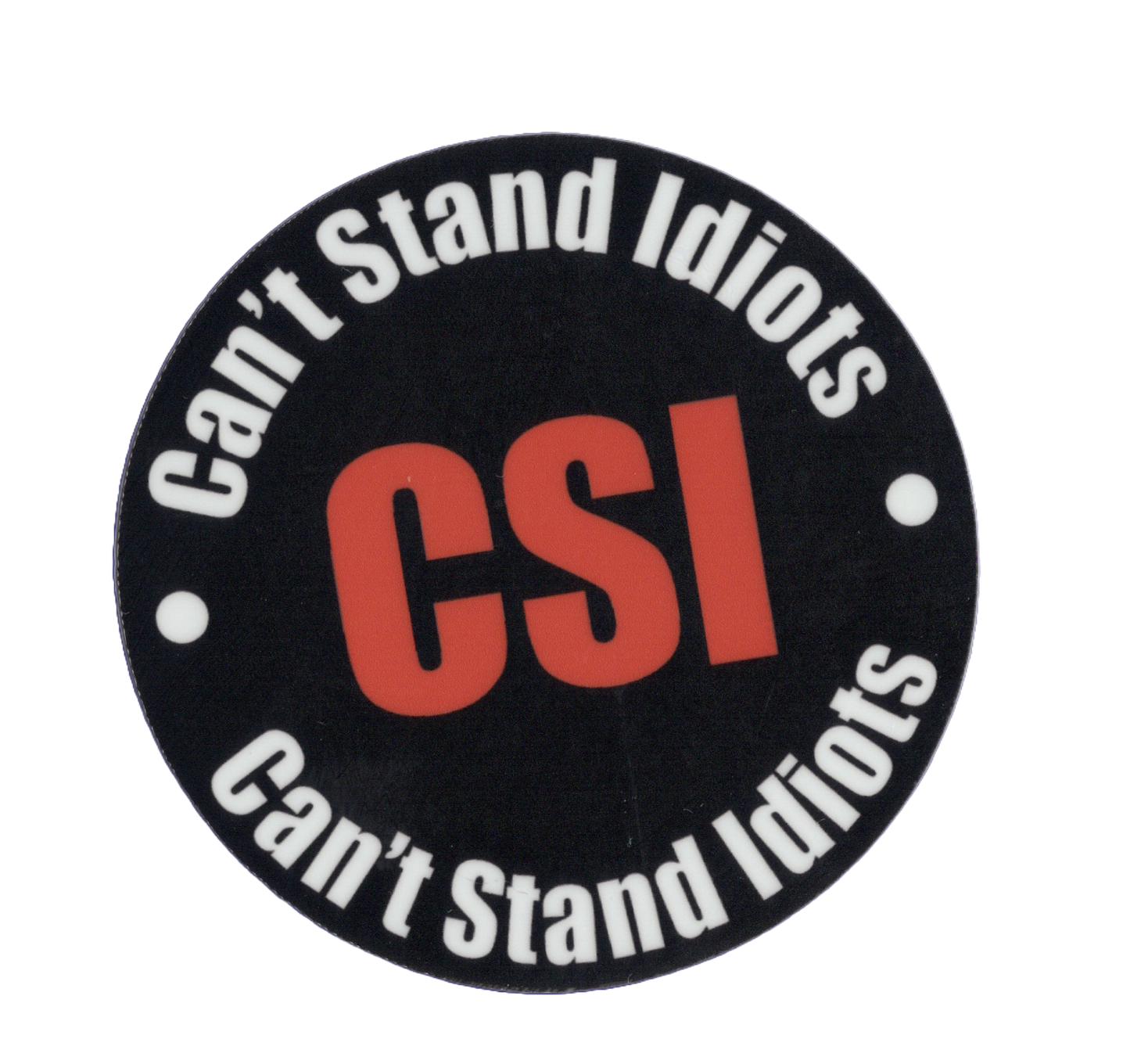 Durable vinyl, die-cut CSI Sticker